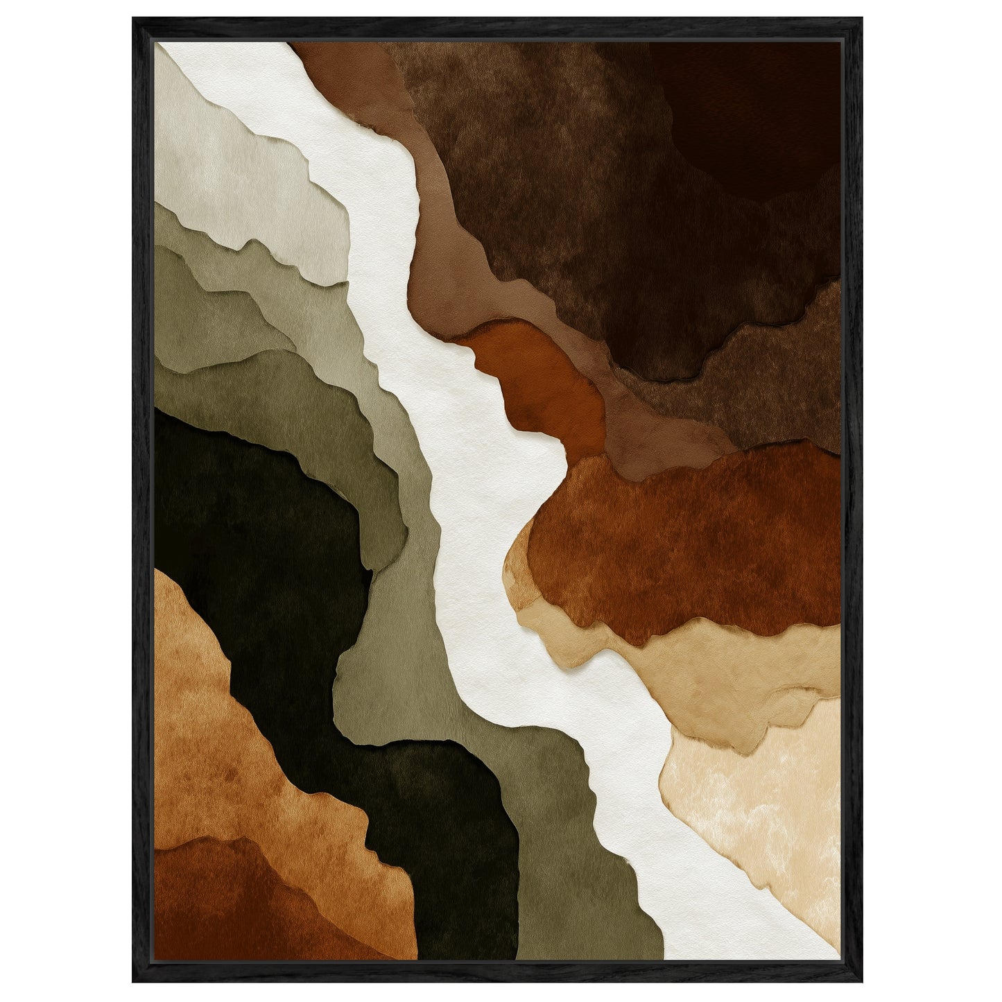 Erdton Schichten Leinwandbild