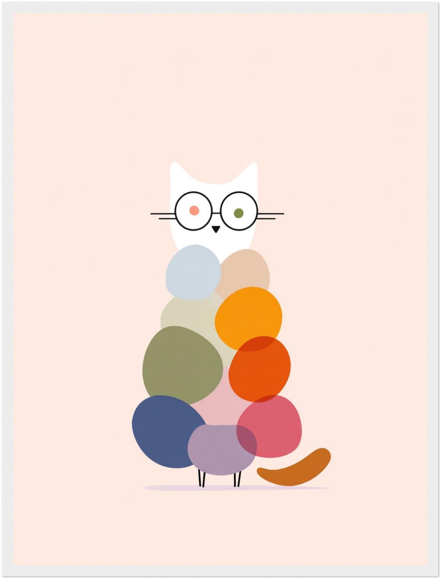 Bunte Katze Illustration Poster