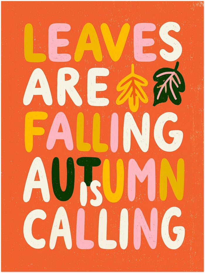 Autumn is Calling Schriftzug Poster