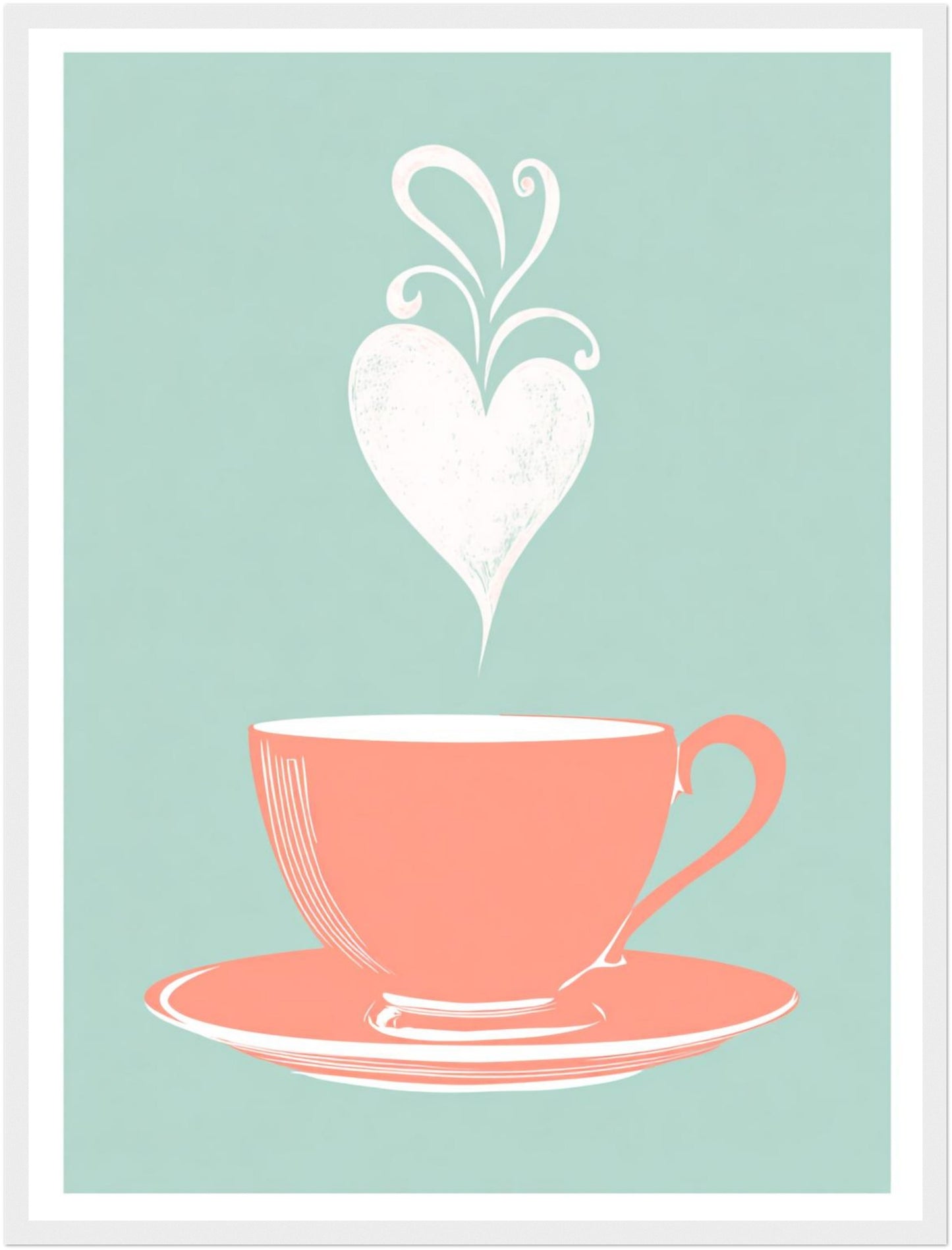 Herzförmiger Dampf Poster