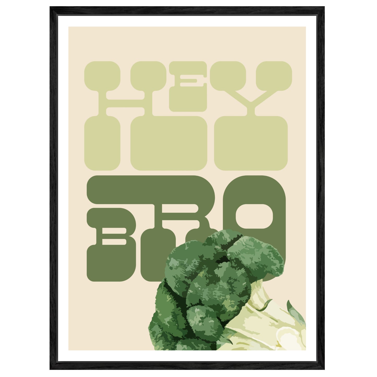 Hey Bro Brokkoli Leinwandbild