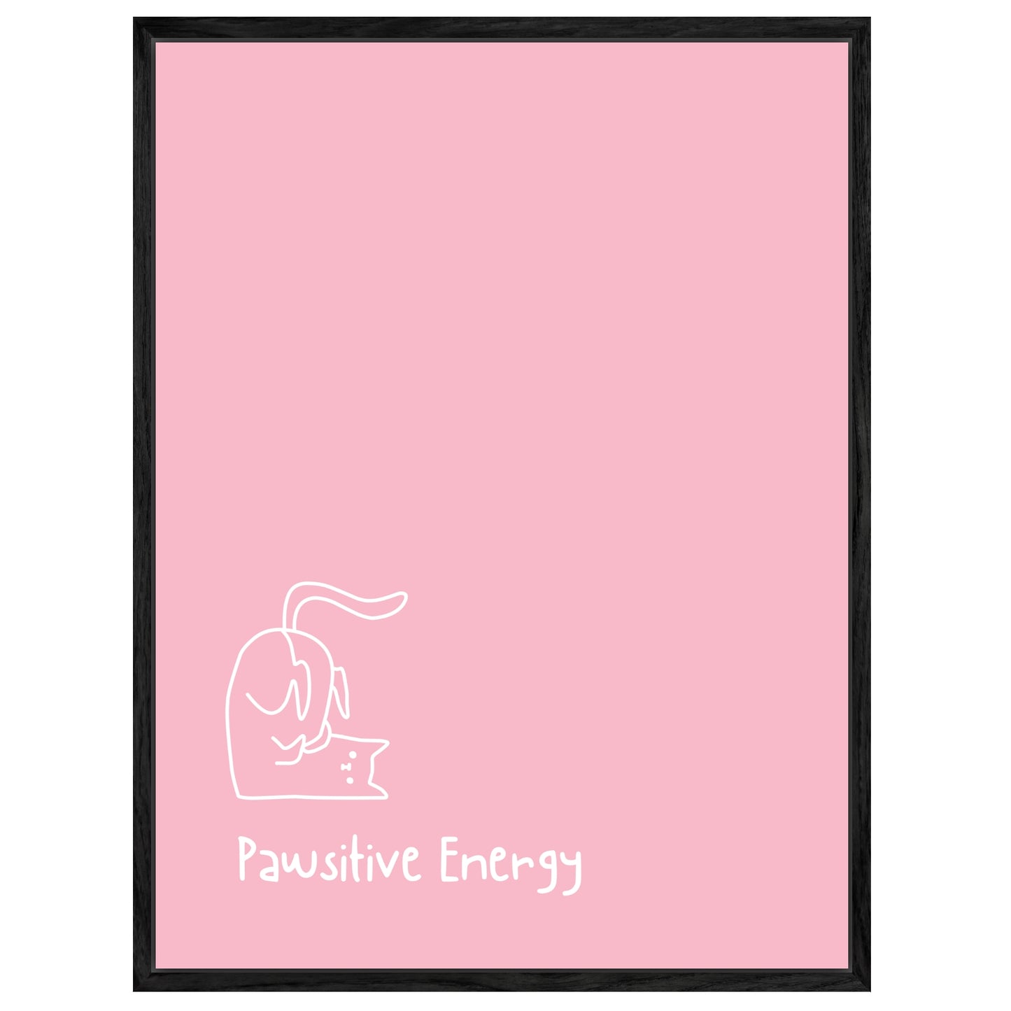 Pawsitive Energy rosa Leinwandbild