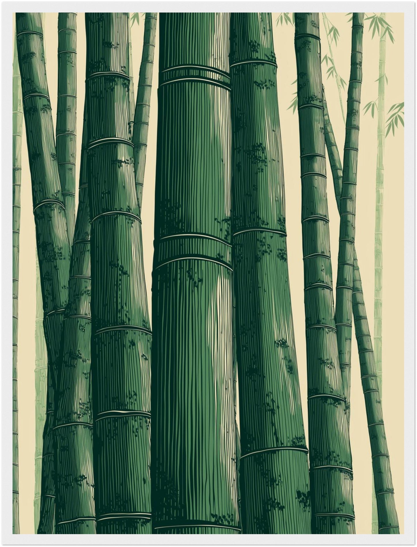 Bambuswald Illustration Poster