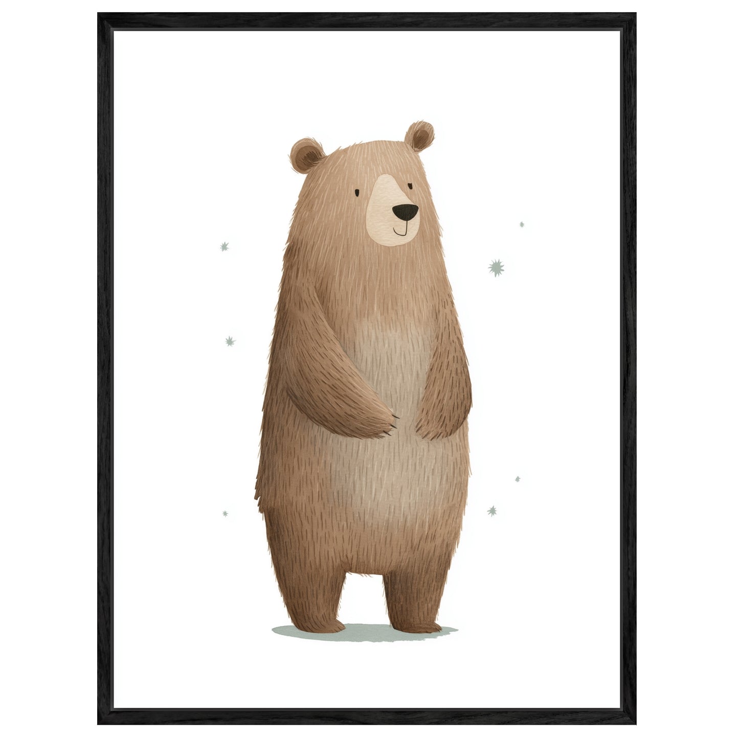 Freundlicher Bär stehend Leinwandbild