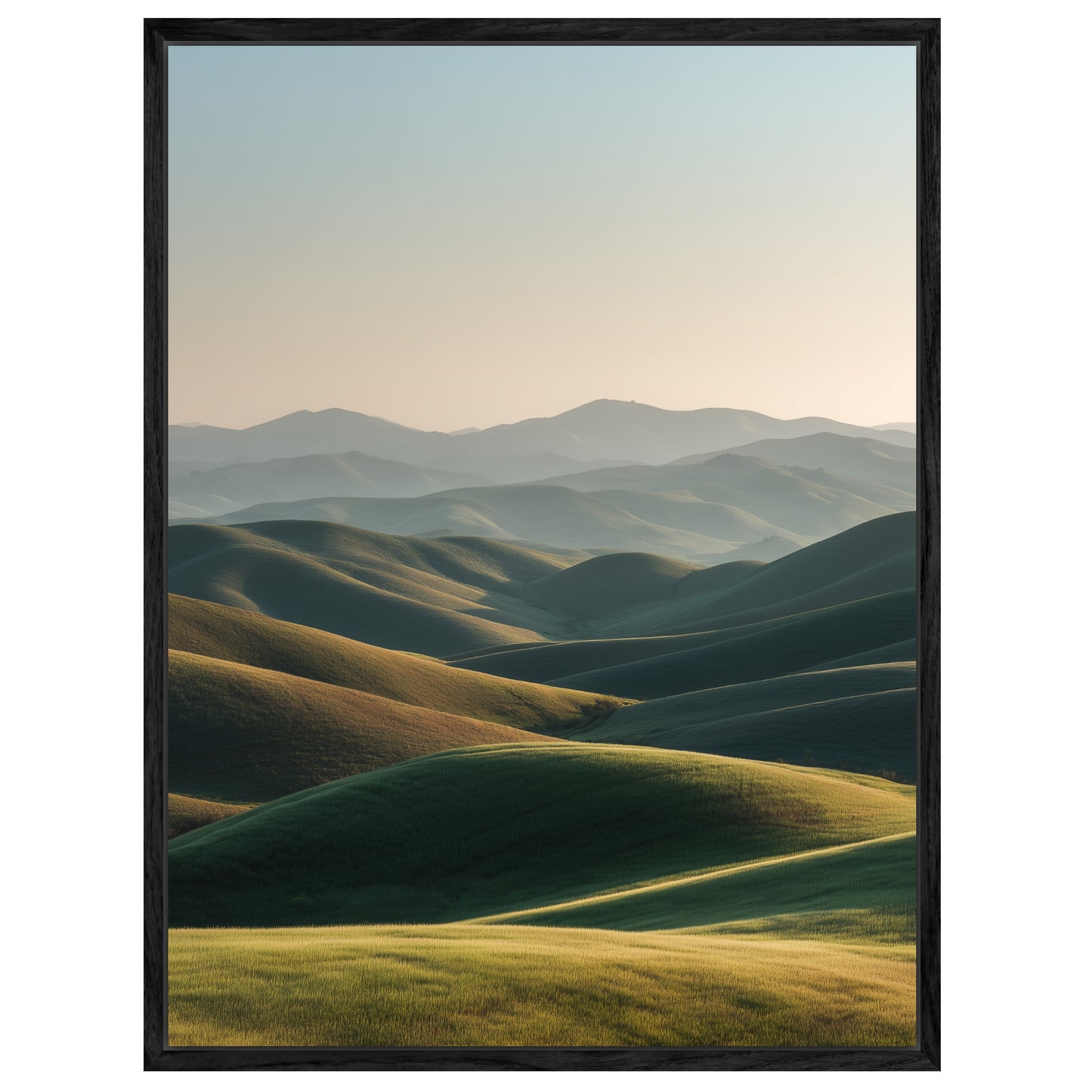 Sanfte Hügel im Licht Leinwandbild