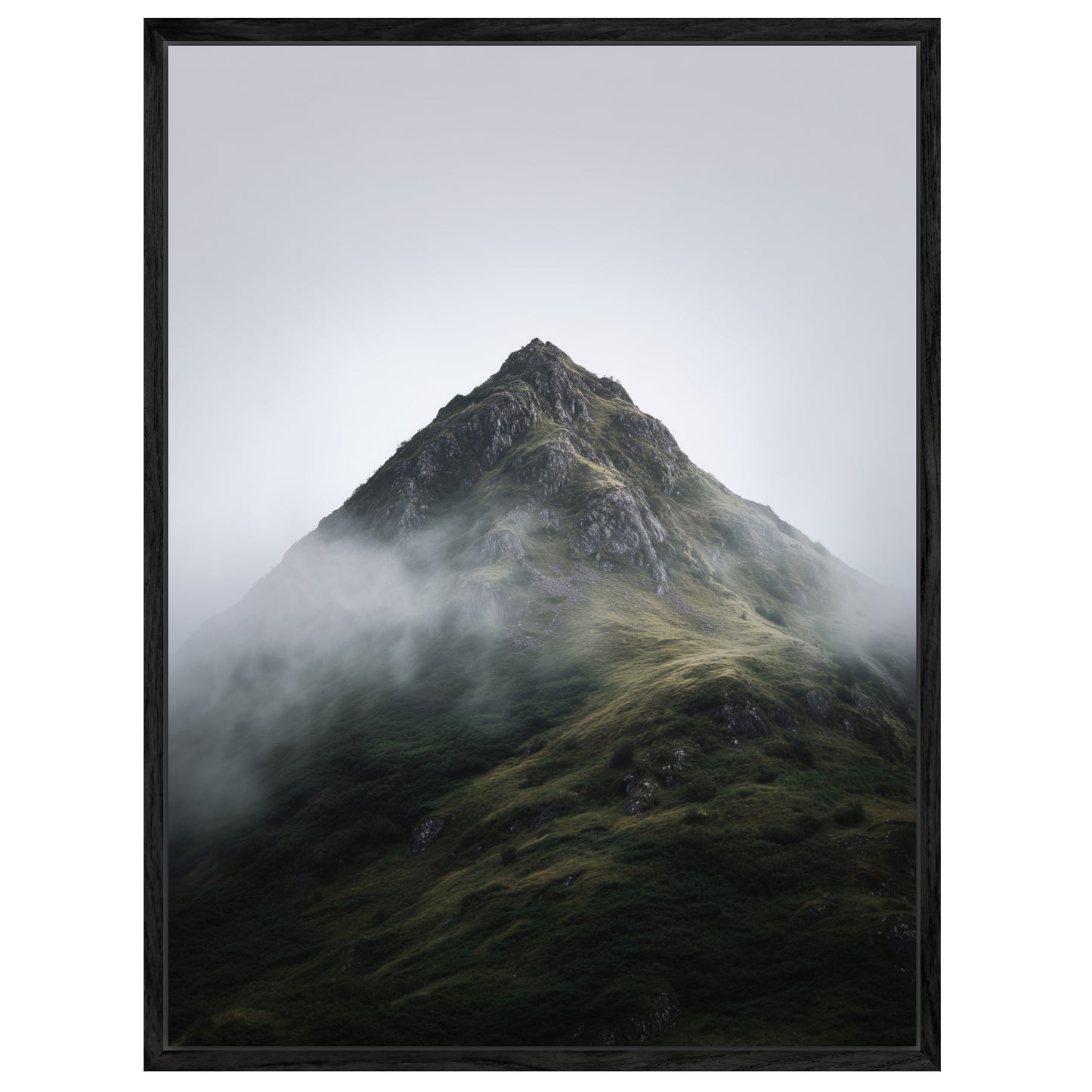 Nebliger Berggipfel Leinwand