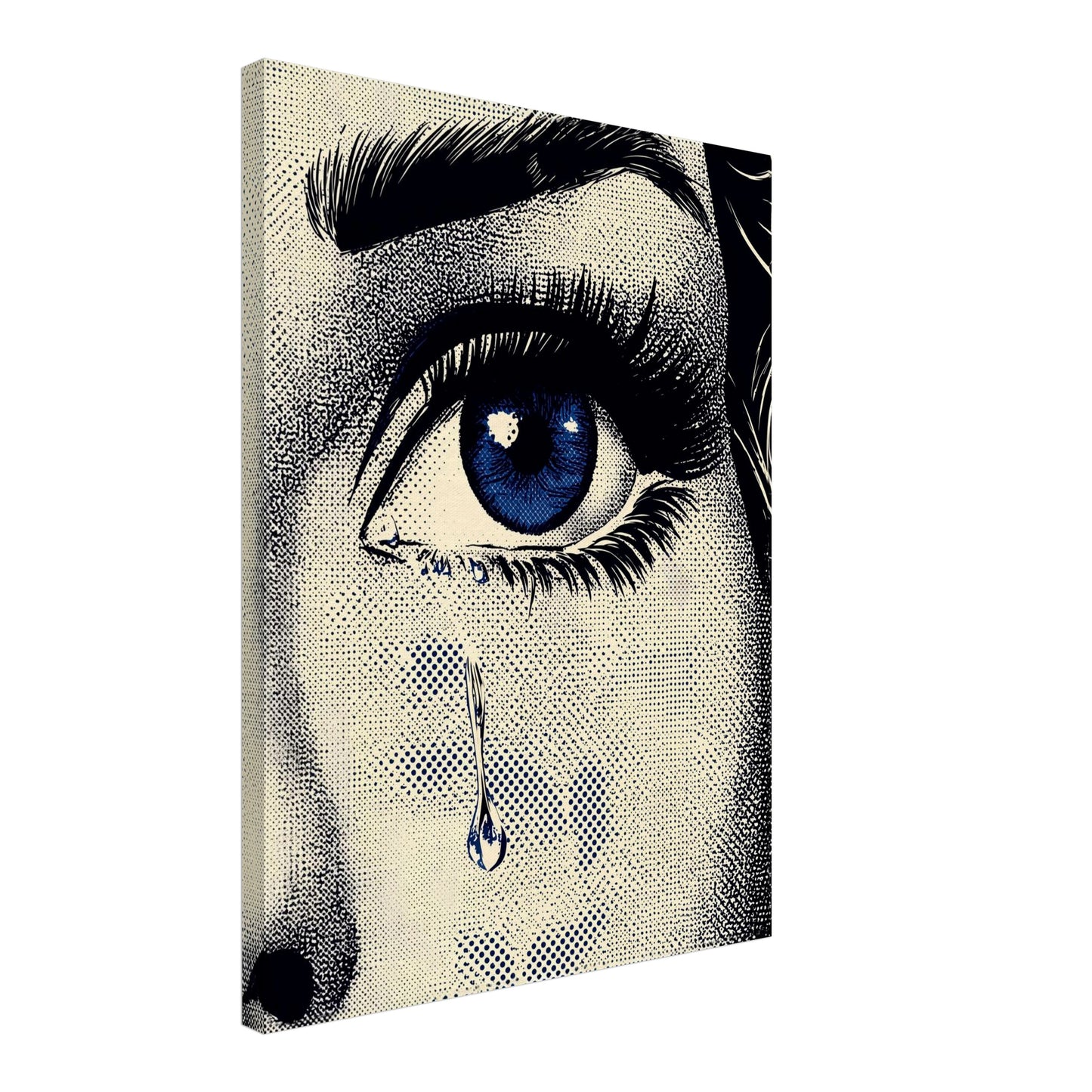 Frau Auge Träne Leinwandbild