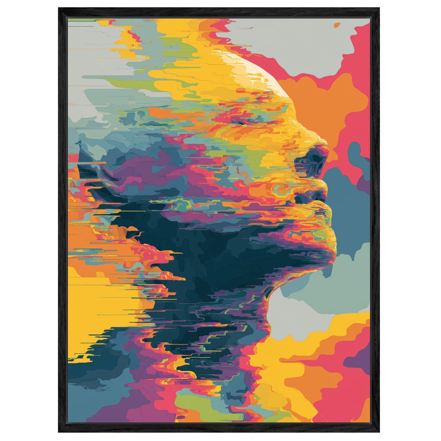 Abstraktes Gesichtsprofil Leinwandbild