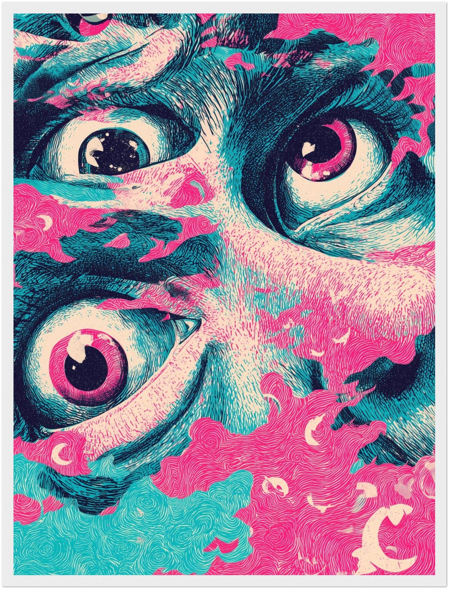 Große expressive Augen Poster
