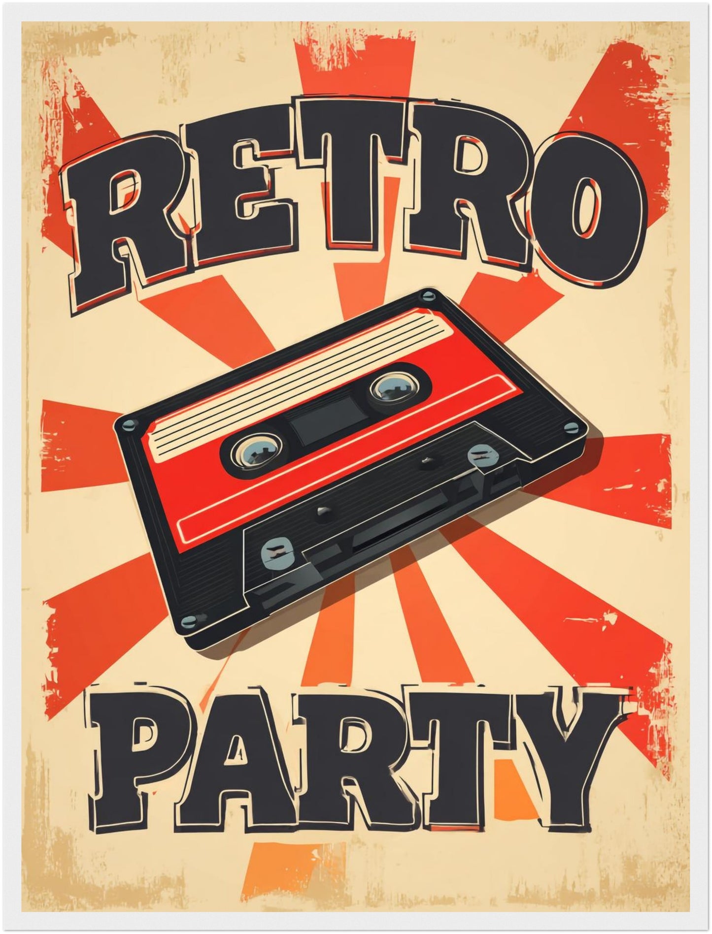 Retro Party Kasette Poster