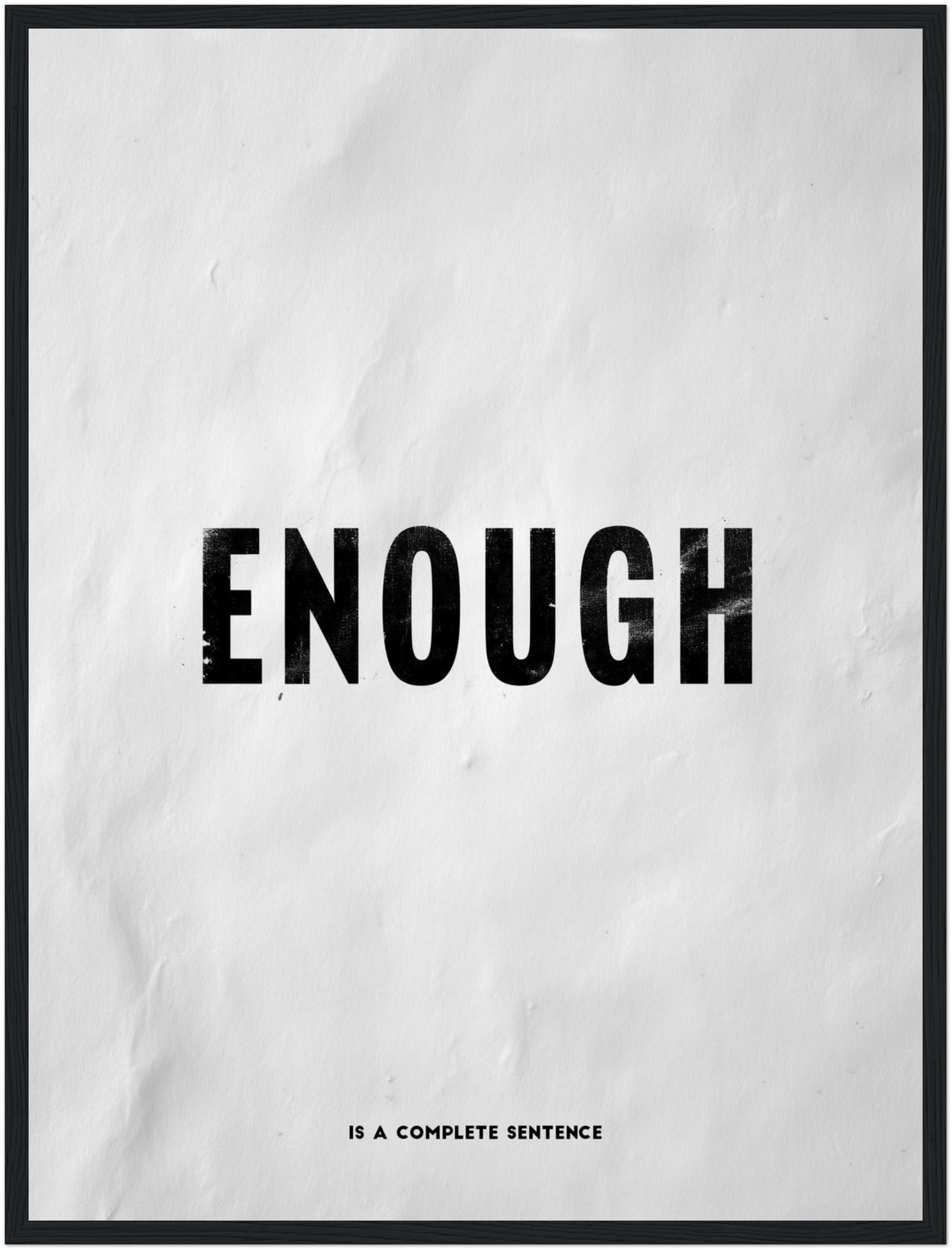 Enough Typografie Poster