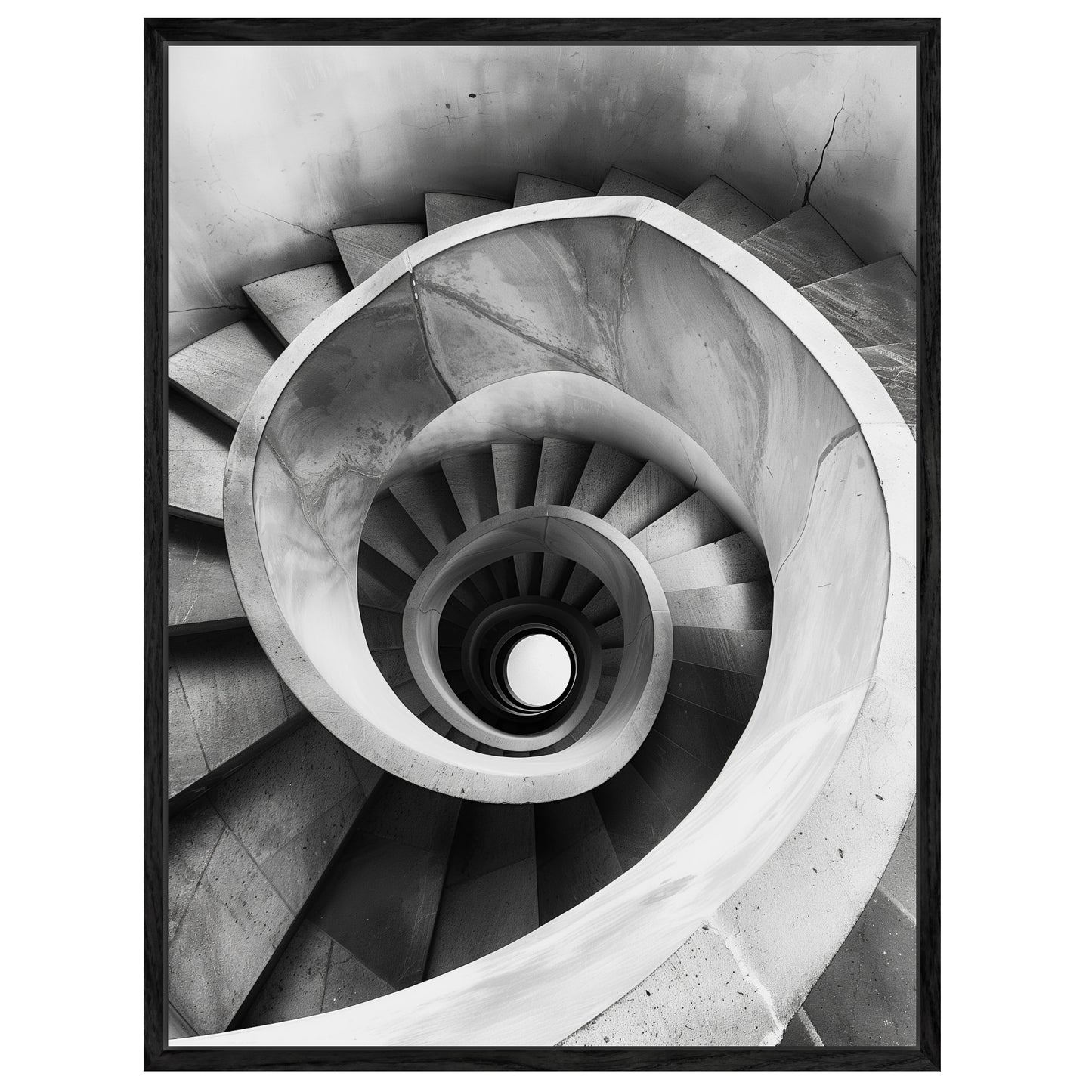 Spiraltreppe Draufsicht Leinwandbild