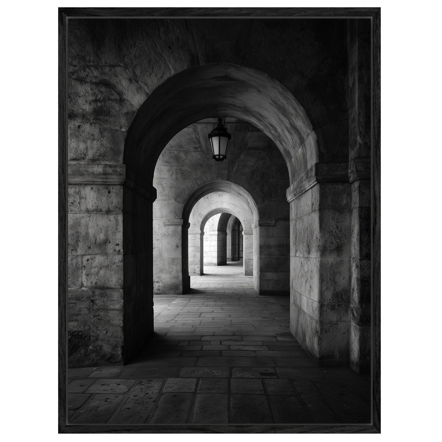 Steinbogen Durchgang Leinwandbild