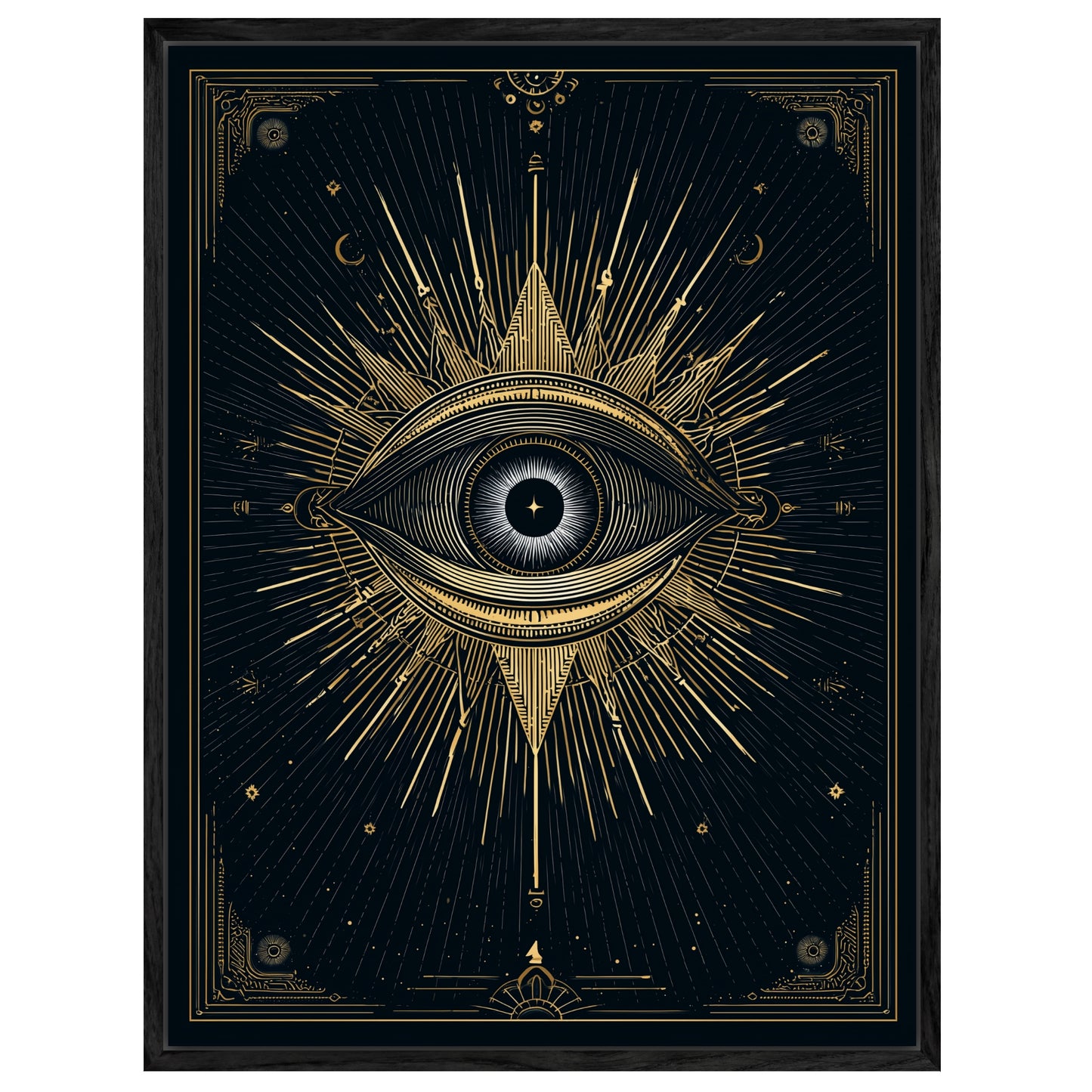 Goldenes Auge Strahlen Leinwandbild