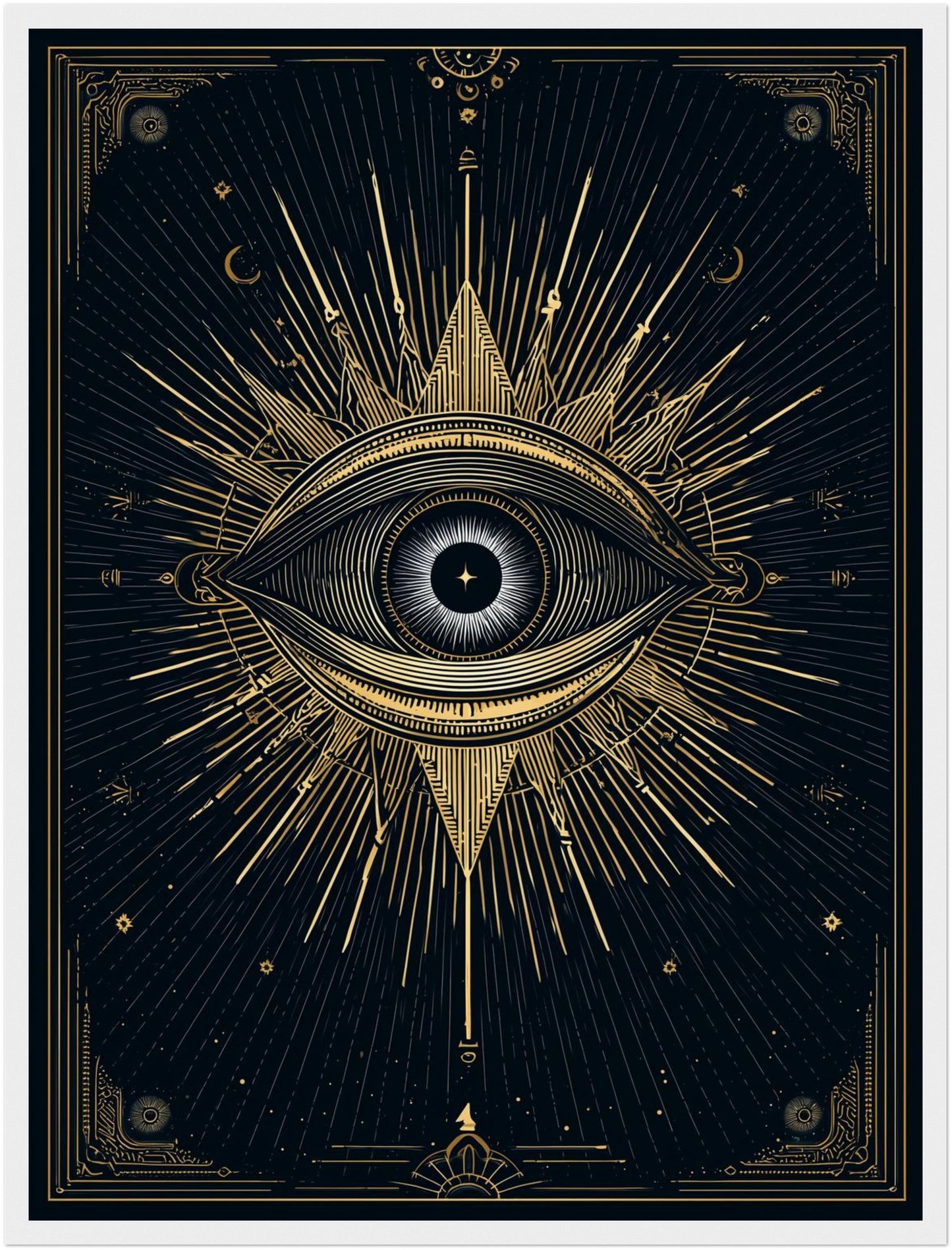 Goldenes Auge Strahlen Poster