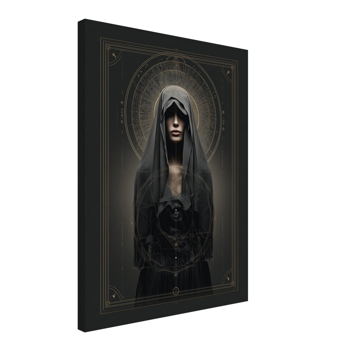 Verschleierte Frau Geometrie Leinwandbild