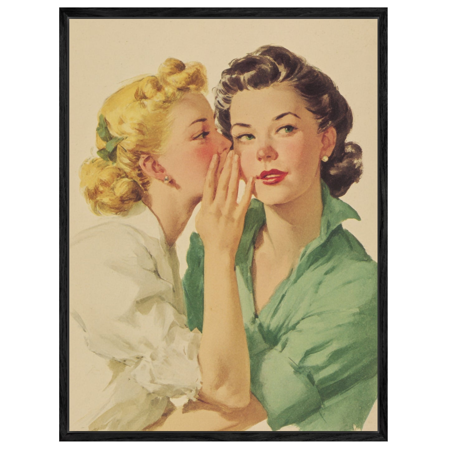 Flüsternde Frauen Leinwandbild