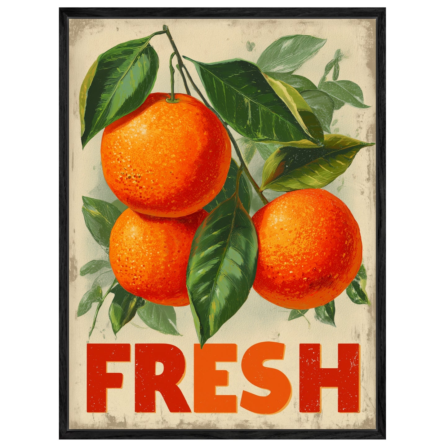 Oranges on Branch Leinwandbild