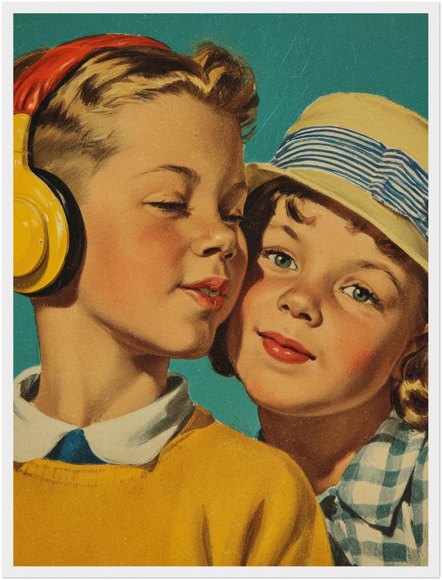 Zwei Kinder Portrait Poster