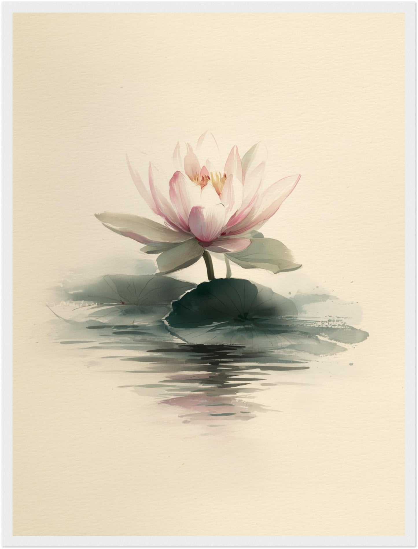 Zarte Lotusblüte im Wasser Poster