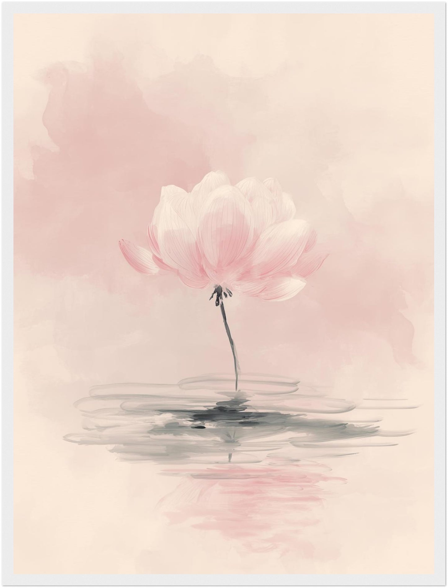 Zarte rosa Lotusblüte Poster