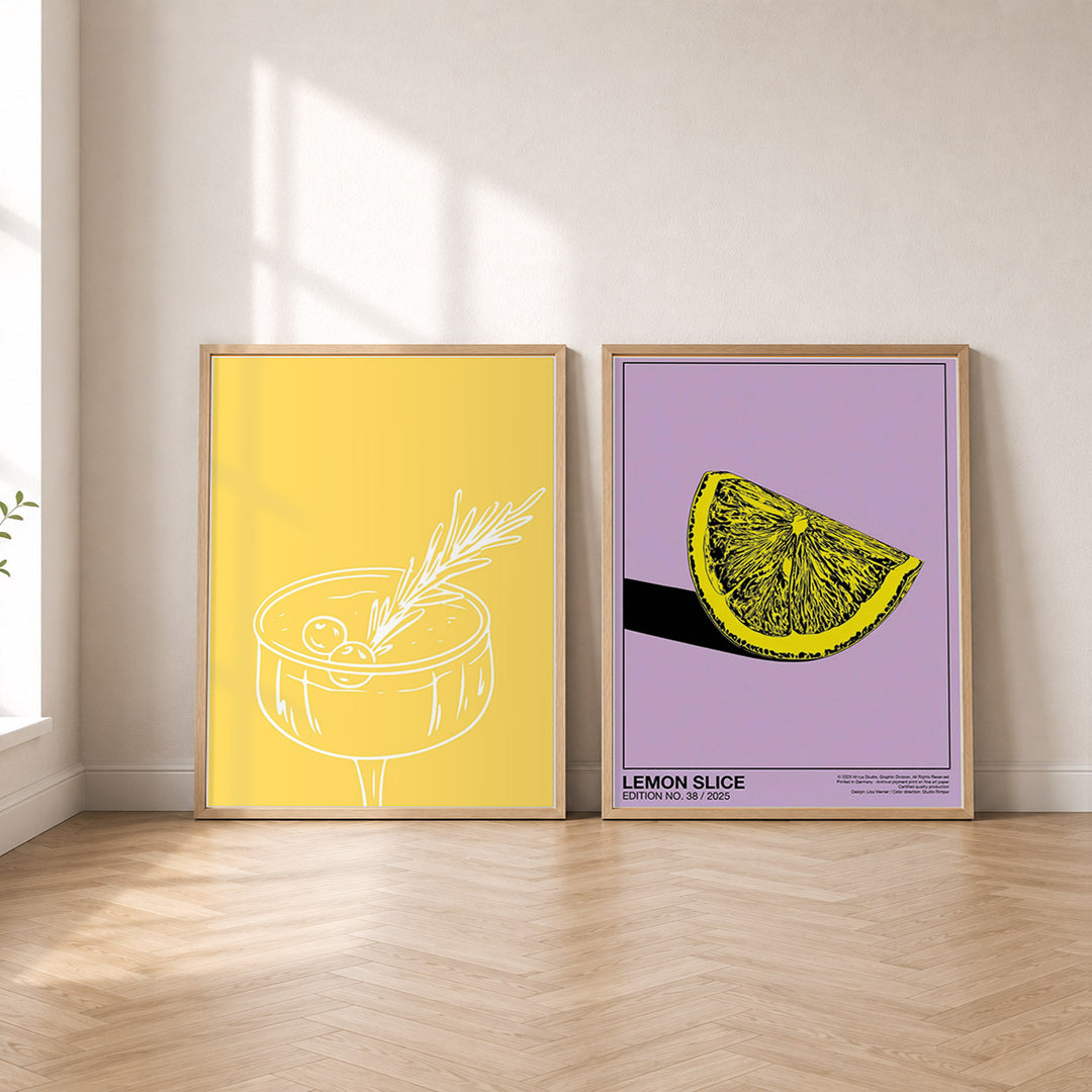 Set-Ansicht: Küchen-Zitrus Poster Set