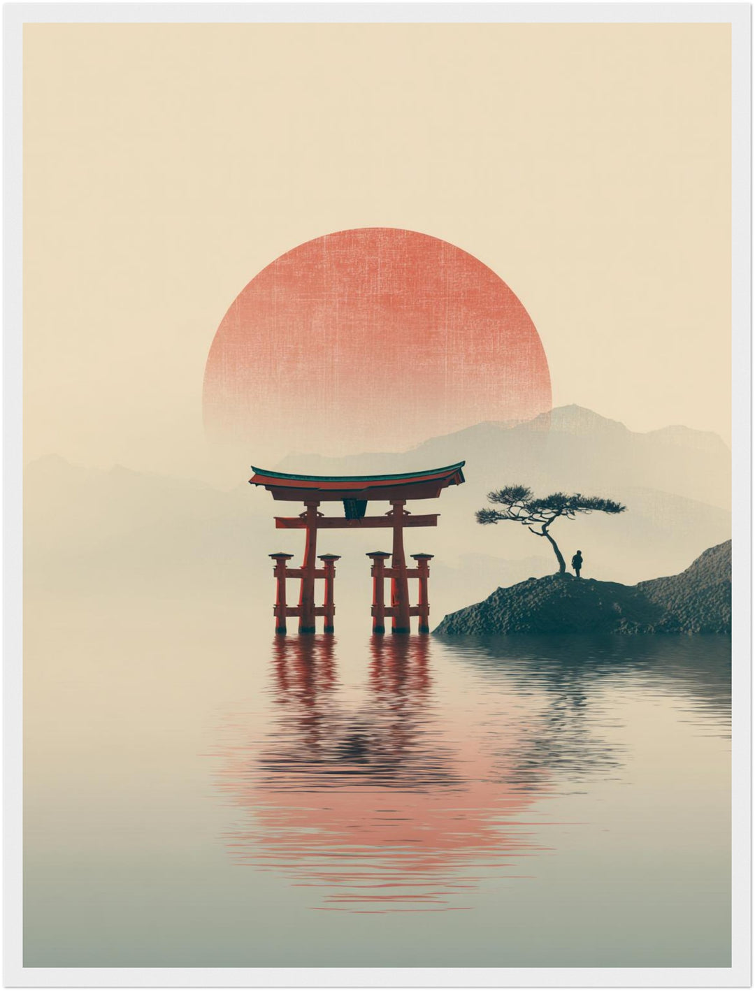 Torii im Wasser Poster Japandi – mattes Kunstdruck-Papier – Ansicht 8