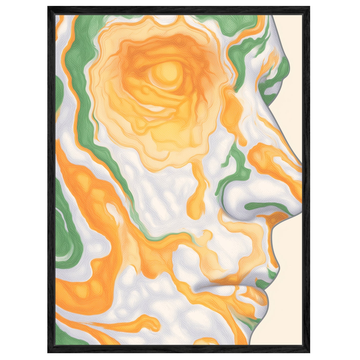 Fließendes Gesichtsprofil Leinwandbild