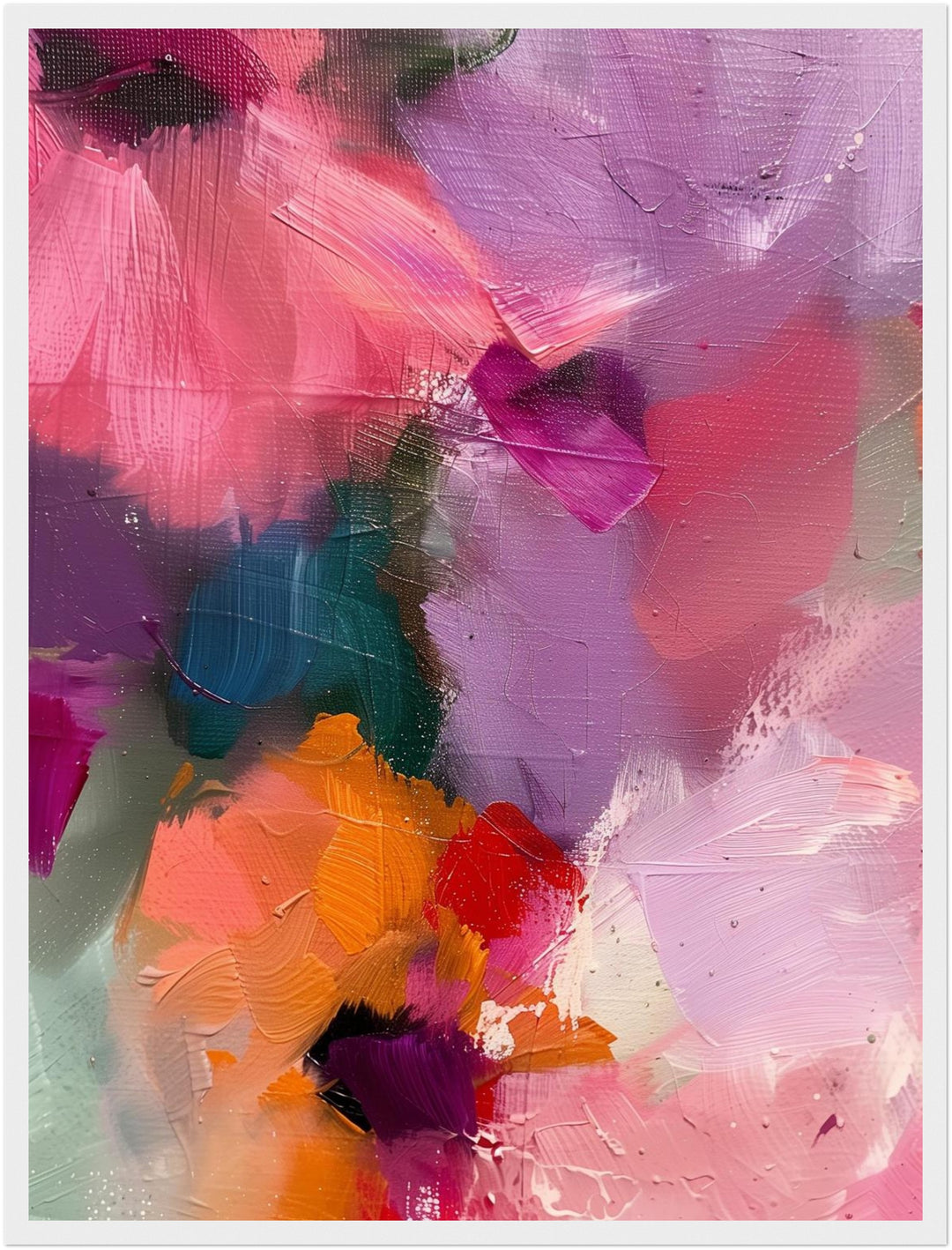 Abstrakte Blumen Poster abstrakt – mattes Kunstdruck-Papier – Ansicht 4