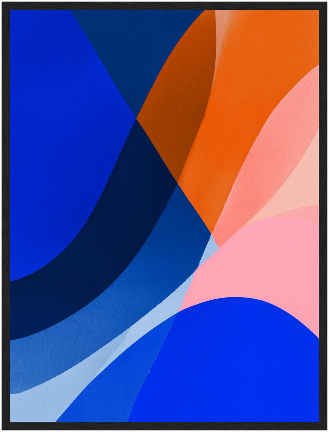 Blau orange Formen Poster abstrakt – mattes Kunstdruck-Papier – Ansicht 5