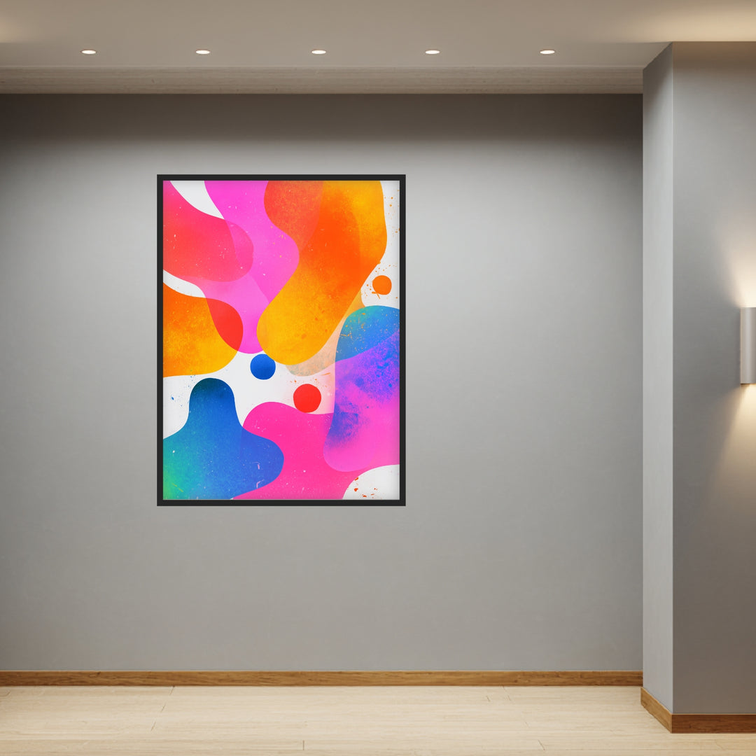 Bunte abstrakte Farbformen Poster abstrakt – mattes Kunstdruck-Papier – Ansicht 4