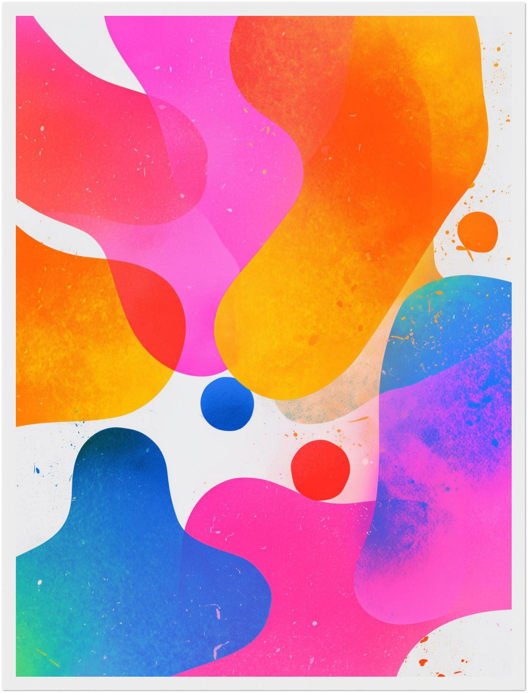 Bunte abstrakte Farbformen Poster abstrakt – mattes Kunstdruck-Papier – Ansicht 6