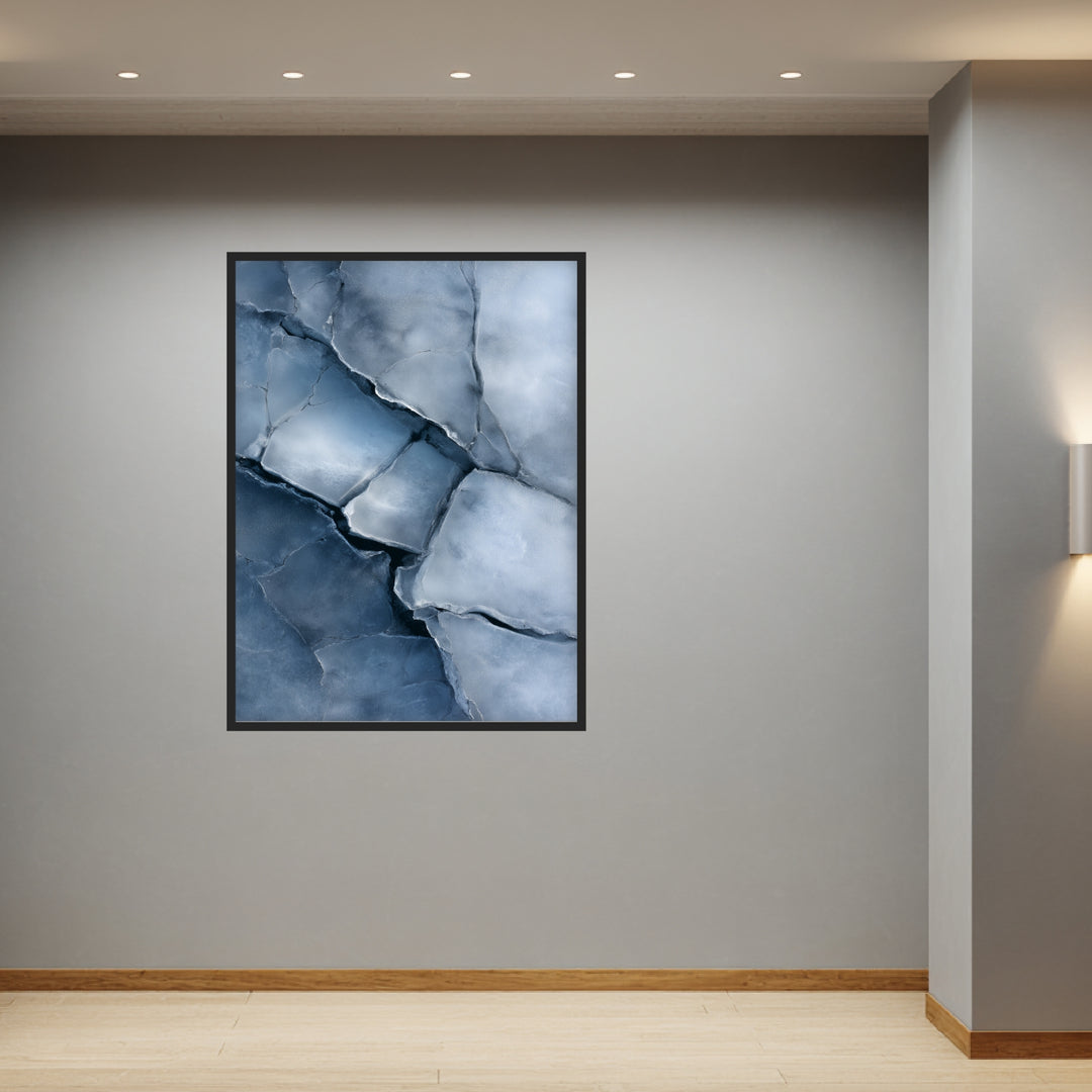 Eisartige Steinstruktur Poster Landschaft – mattes Kunstdruck-Papier – Ansicht 3