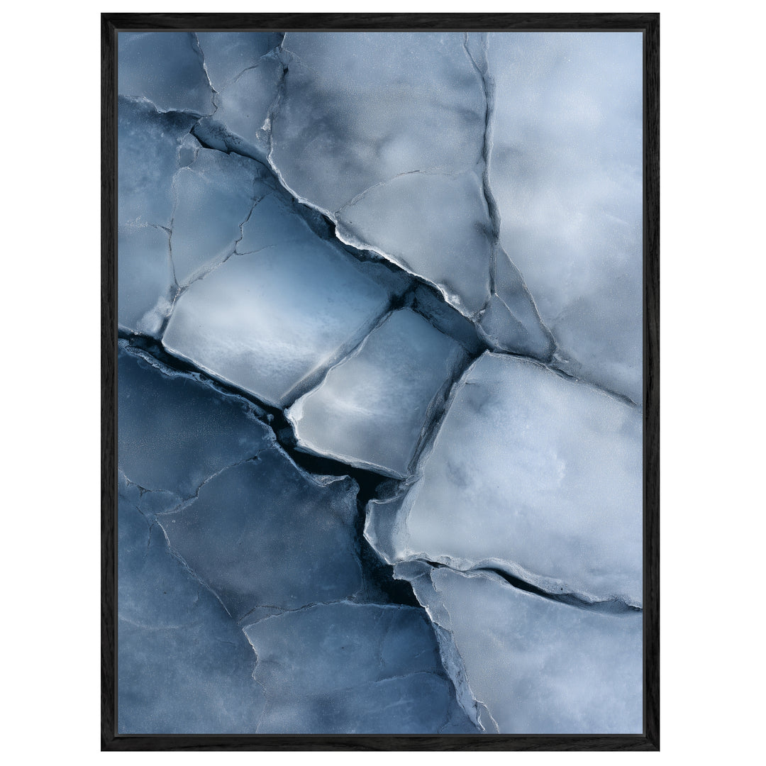 Eisartige Steinstruktur Leinwandbild Landschaft – Leinwand auf Holzrahmen – Ansicht 4