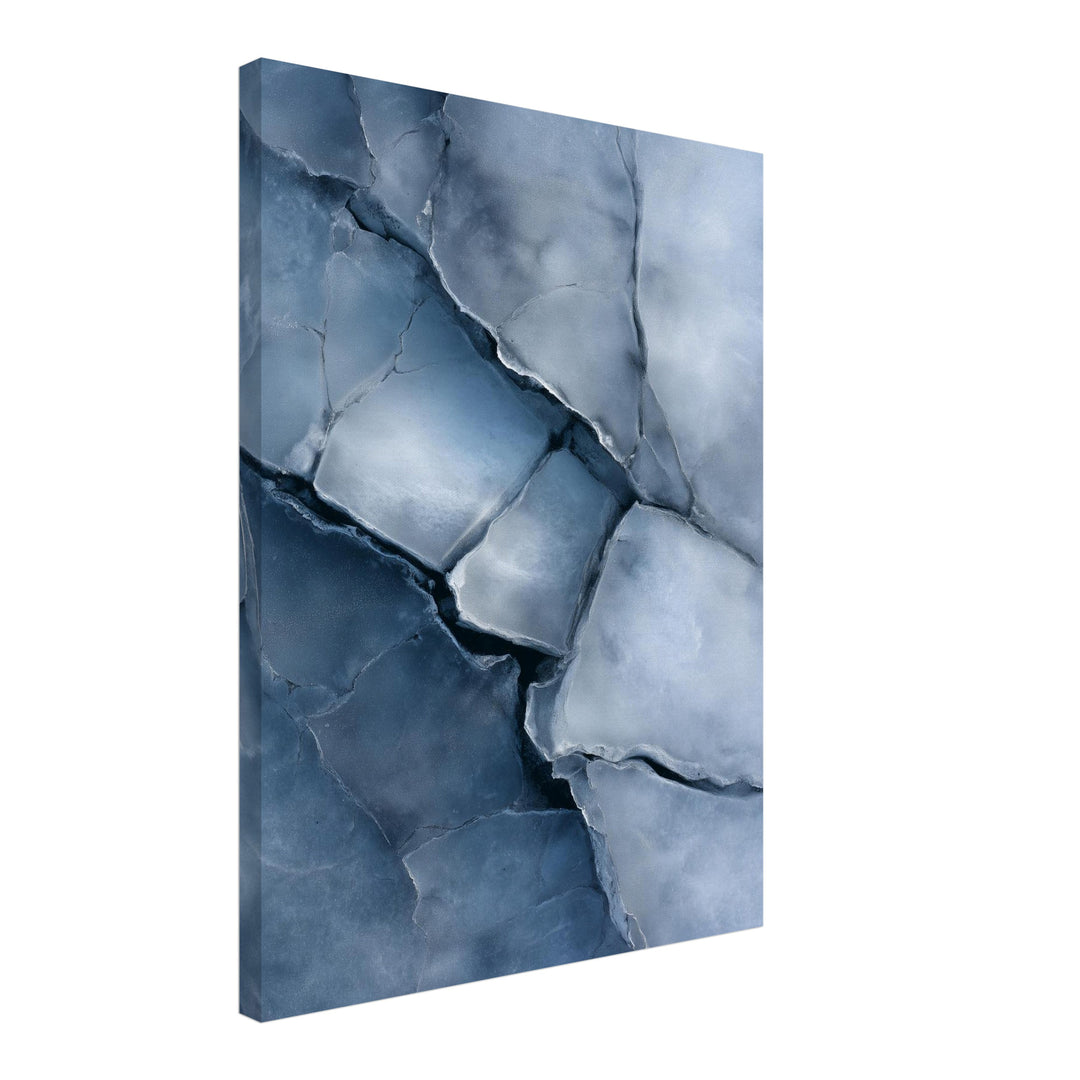 Eisartige Steinstruktur Leinwandbild Landschaft – Leinwand auf Holzrahmen – Ansicht 2