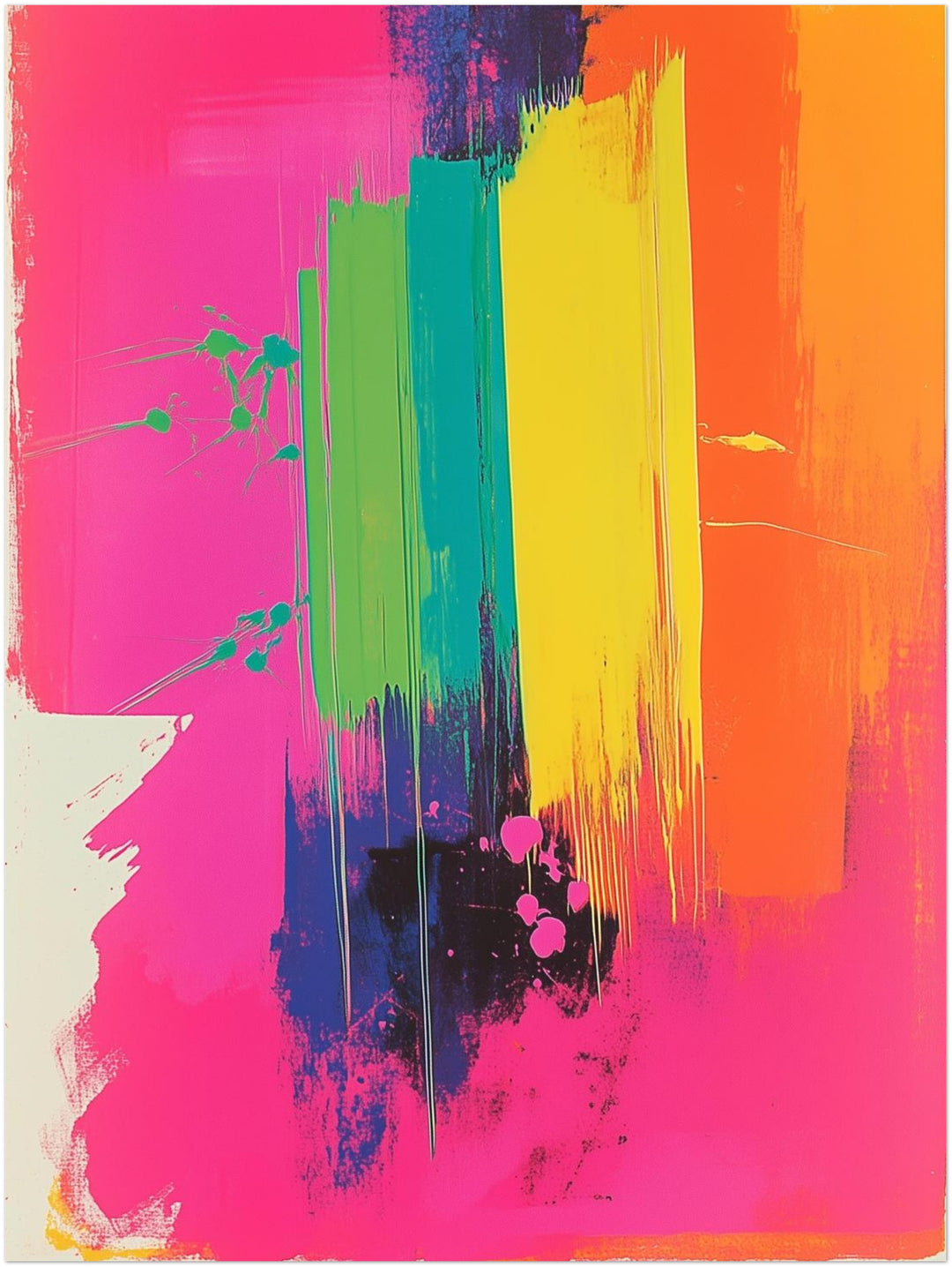 Farbexplosion der Sinne abstrakt – Wandkunst