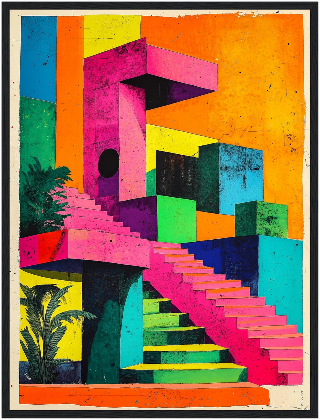 Farbexplosion der Sinne Poster abstrakt – mattes Kunstdruck-Papier – Ansicht 5