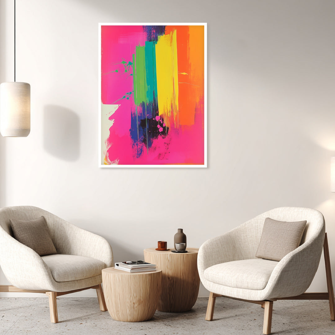 Farbexplosion der Sinne Poster abstrakt – mattes Kunstdruck-Papier – Ansicht 4