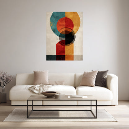 Geometrische Kreise Farbflächen Poster