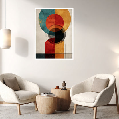 Geometrische Kreise Farbflächen Poster