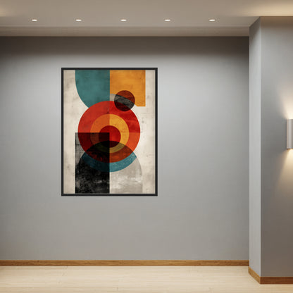 Geometrische Kreisflächen Komposition Poster