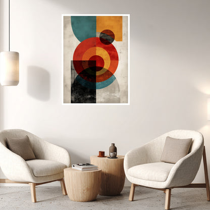 Geometrische Kreisflächen Komposition Poster