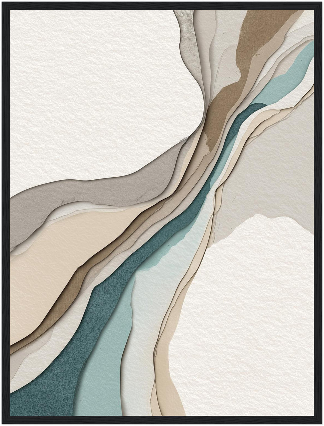 Geschichtete Linien in Naturtönen Poster abstrakt – mattes Kunstdruck-Papier – Ansicht 5