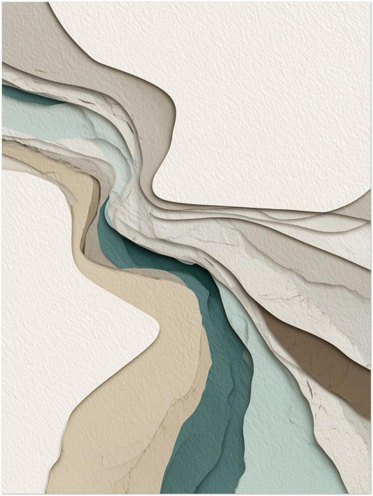 Geschichtete organische Formen Poster