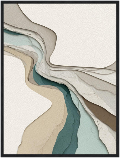 Geschichtete organische Formen Poster
