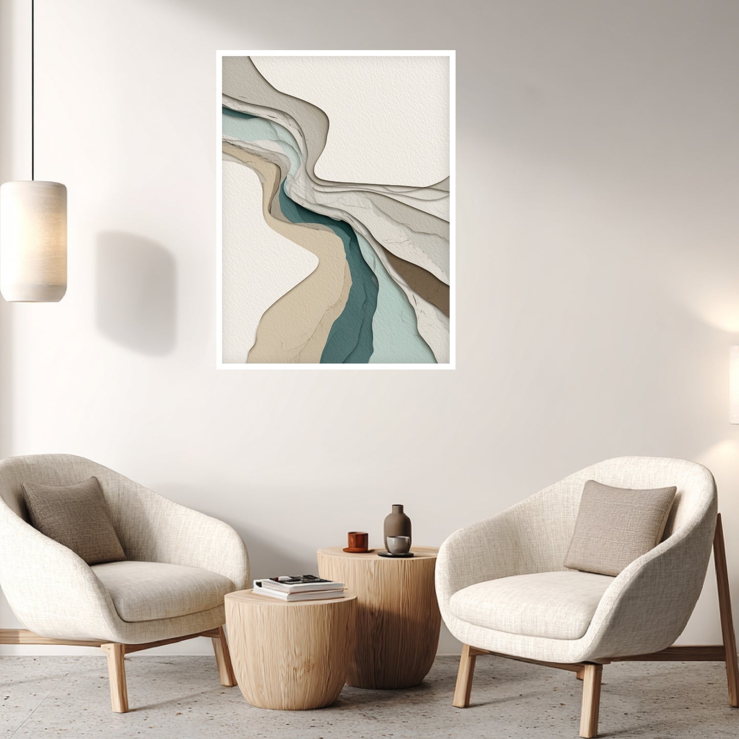 Geschichtete organische Formen Poster