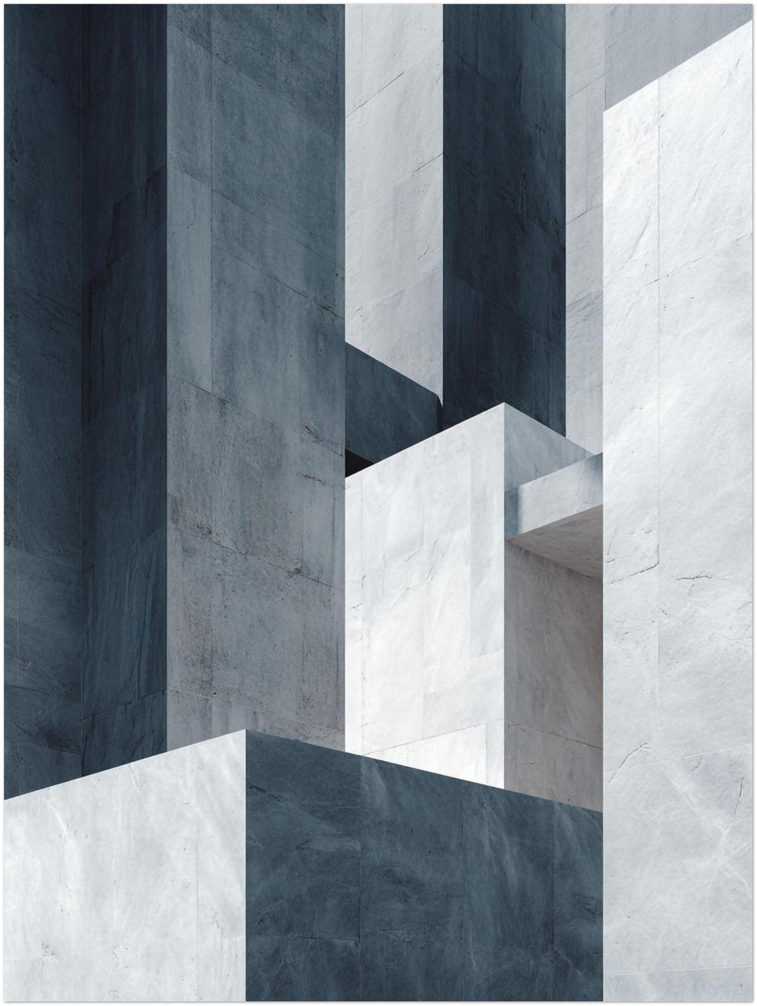 Graue Architektur Formen abstrakt – Wandkunst