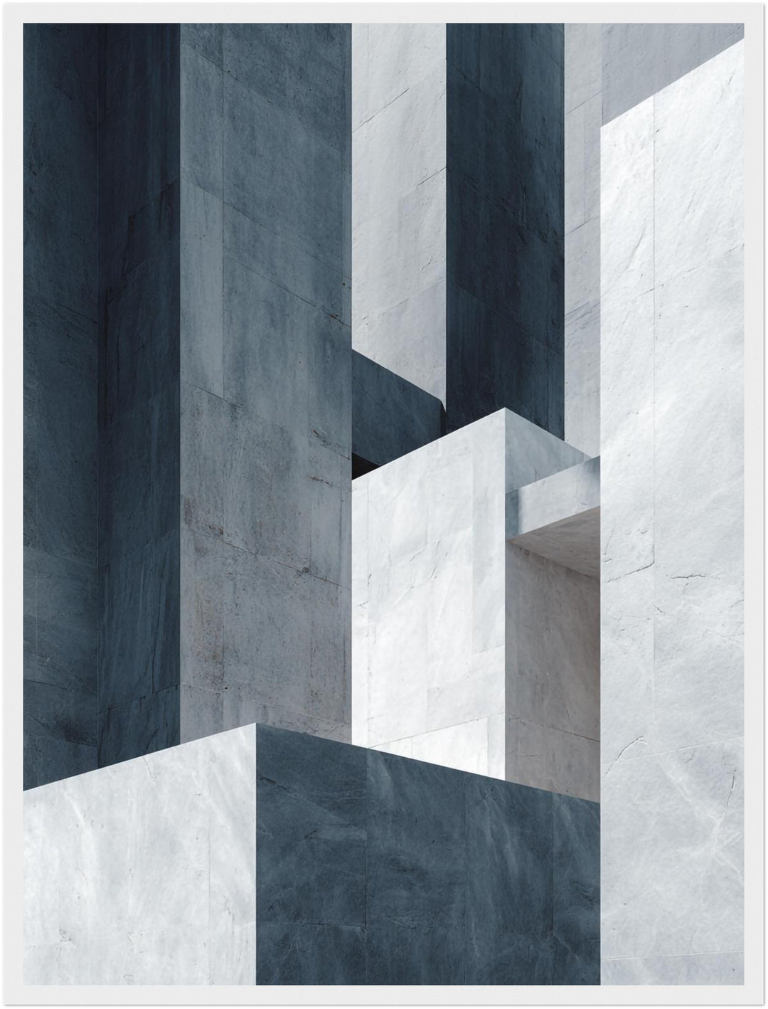 Graue Architektur Formen Poster abstrakt – mattes Kunstdruck-Papier – Ansicht 5
