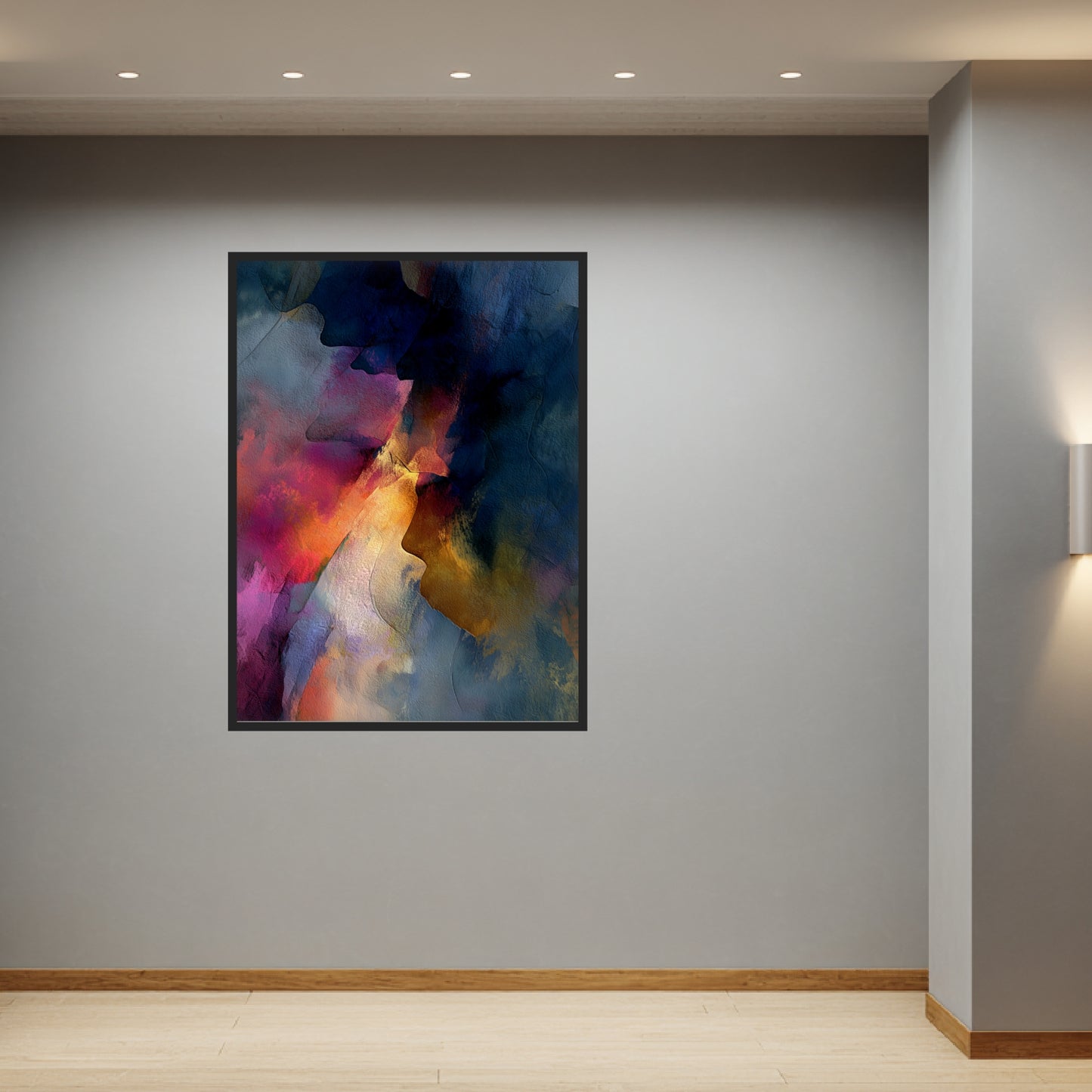 Leuchtende organische Farbtexturen Poster