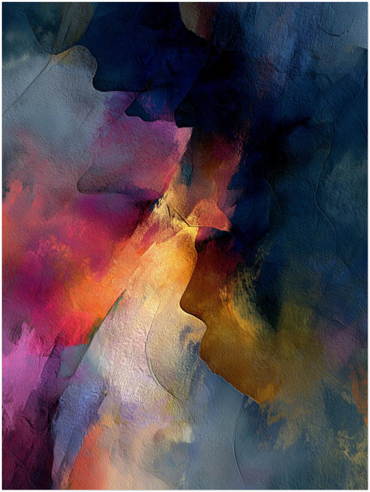 Leuchtende organische Farbtexturen Poster